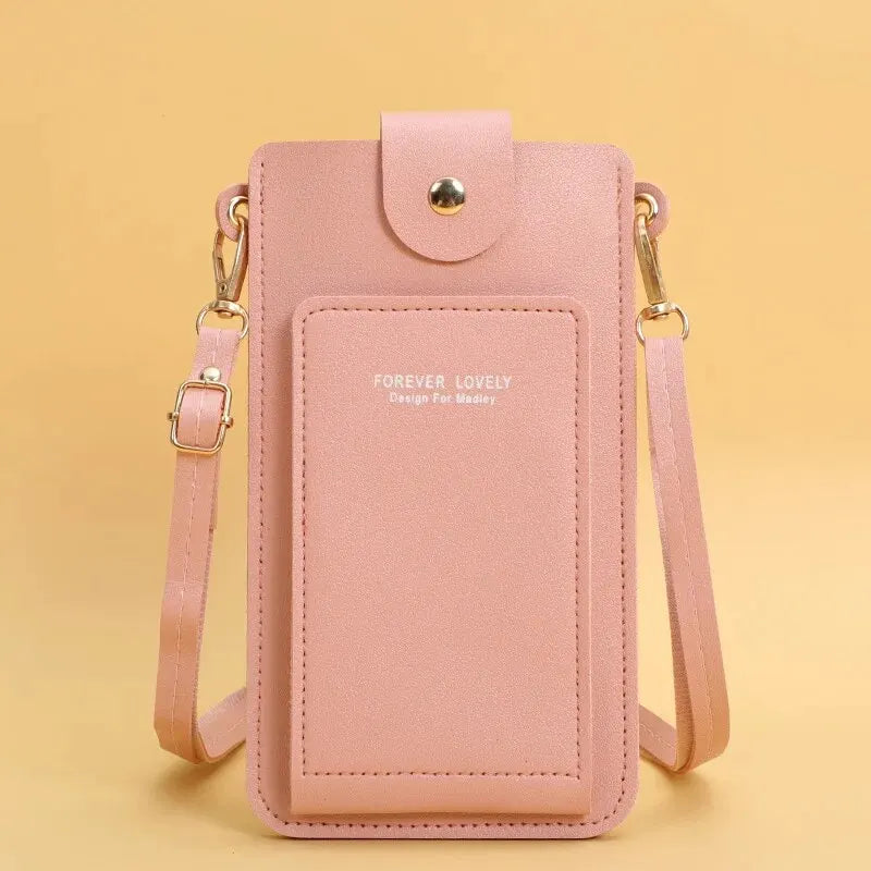 Women Bags Soft Leather Touch Screen Cell Phone Purse Crossbody Shoulder Strap Handbag