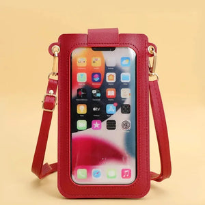 Women Bags Soft Leather Touch Screen Cell Phone Purse Crossbody Shoulder Strap Handbag