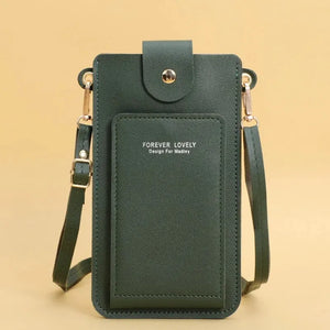 Women Bags Soft Leather Touch Screen Cell Phone Purse Crossbody Shoulder Strap Handbag