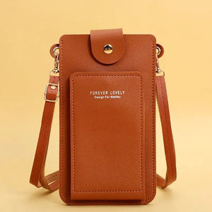 Women Bags Soft Leather Touch Screen Cell Phone Purse Crossbody Shoulder Strap Handbag